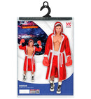Boxeur Red  Hoodedcape With Belt, Shorts 