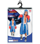 Boxeur Blue  Hoodedcape With Belt, Shorts 
