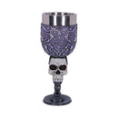 Deaths Desire Twin Skull Heart Set of Two Goblets 18.5cm 2 5