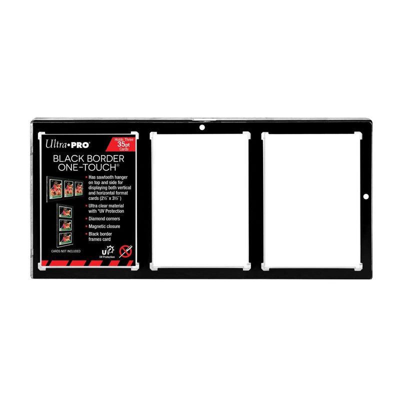 Ultra Pro 35PT 3-Card Black Border UV ONE-Touch Magnetic Holder