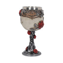 Gothic Roses Goblet Skull Horror Wine Glass 18cm 4