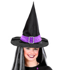 Witch Hat With Purple Band And Buckle