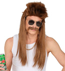 Redneck Wig & Moustache In Polybag