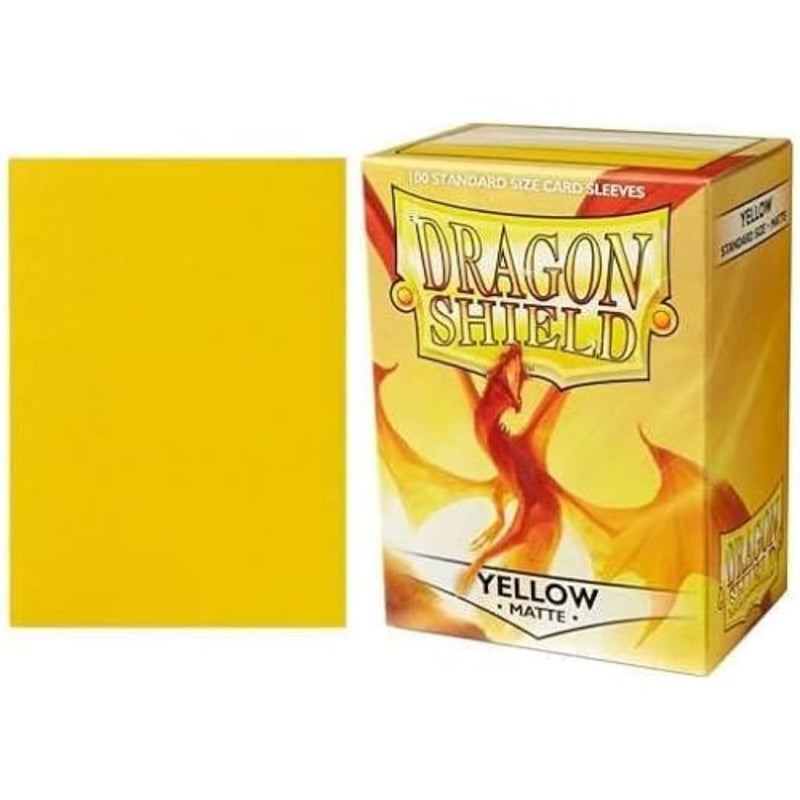 Dragon Shield Standard Size Sleeves – Matte Yellow 100CT - Card Sleeves are Smooth & Tough - Compatible with Pokemon, Yugioh, & Magic The Gathering Card Sleeves – MTG, TCG, OCG