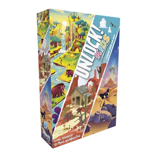 Unlock! Kids: Stories from The Past Card Game - Escape Room Game for Kids and Adults, Cooperative Mystery Game for Family Game Night, Ages 6+, 1-4 Players, 20-60 Minute Playtime, Made by Space Cow