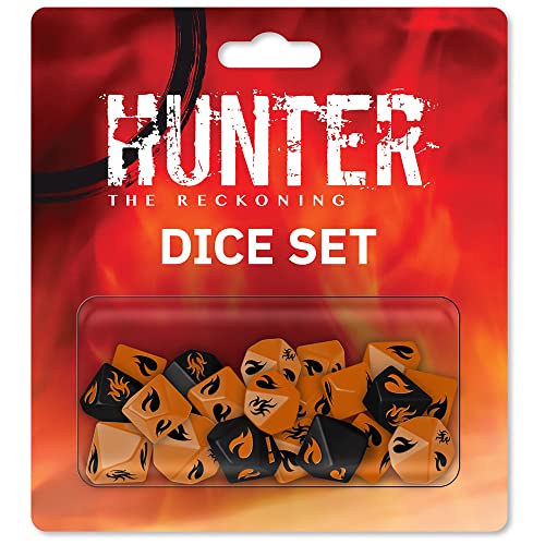 Renegade Game Studios Hunter: The Reckoning 5th Edition Roleplaying Game - Dice Set - Accessory to The Reckoning RPG Orange