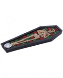 Rest in Roses Skeleton Coffin Incense Burner 21.5cm 4