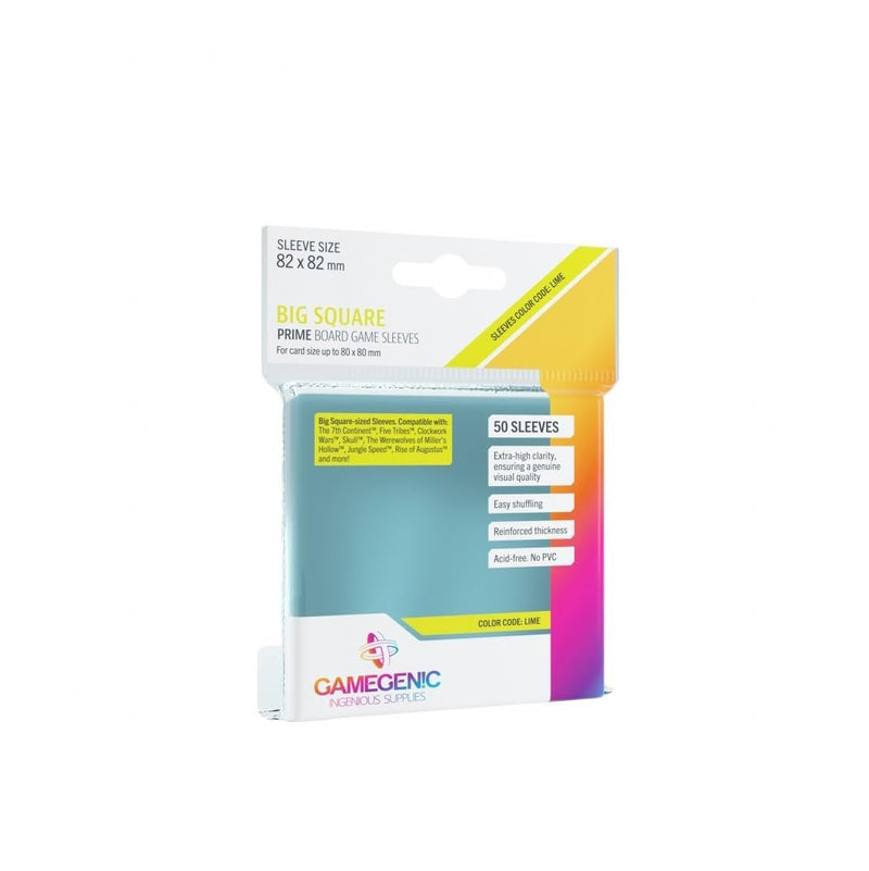 GAMEGEN!C- Prime Big Square Sized Sleeves 82 x 82 mm (50), Clear Colour (GGS10045ML)