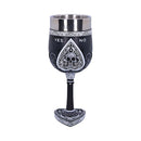 Black and White Spirit Board Goblet Glass 4