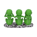 Three Wise Martians 16cm See No Hear Speak Evil Alien Figurines 5