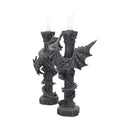 Guardians of the light Dragon Candle Holders Set 2 28cm 6