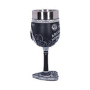 Black and White Spirit Board Goblet Glass 5