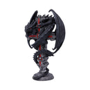Anne Stokes Gothic Guardian Dragon Cross Candle Holder Black 26.5cm 3