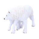 Winter Offspring Mother and Wolf Pup Ornament 27.5cm 2