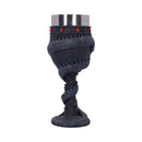 Black Chinese Dragon Coil Goblet Wine Glass 20cm 4