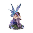Akina Figurine Purple Blue Floral Fairy Ornament 10cm 2