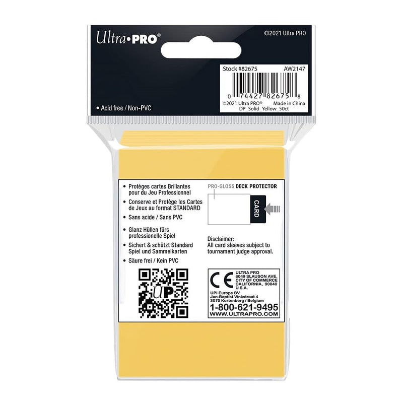 Ultra Pro SLEEVES 50 D12 Card Game (Yellow), 82675