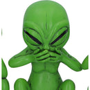 Three Wise Martians 16cm See No Hear Speak Evil Alien Figurines 6