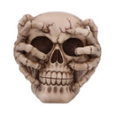 Cracked Decorative Resin Skull 15cm 2