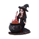 Althea Witch figurine with Flame Cauldron 16cm 2