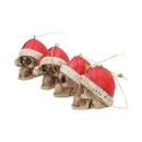 Set of Twelve Silent Night Skull Baubles Bauble 4.3cm 4