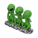 Three Wise Martians 16cm See No Hear Speak Evil Alien Figurines 3