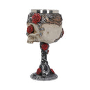 Gothic Roses Goblet Skull Horror Wine Glass 18cm 3