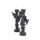 Guardians of the light Dragon Candle Holders Set 2 28cm 3