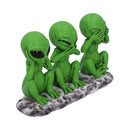 Three Wise Martians 16cm See No Hear Speak Evil Alien Figurines 4