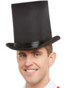 Top Hat Deluxe Black Elastic Inner Rim Adult Costume Accessory 1