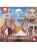Vintage Clown Aqua Make Up Kit White Red Facepaint Stickers Gems Crayon 1