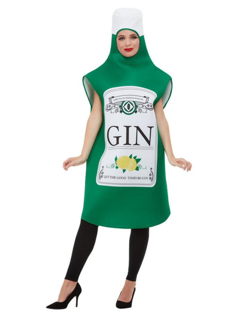 Gin Bottle Costume Adult Green One Size Tabard
