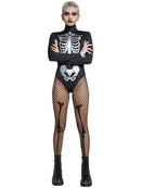 Fever Skeleton Costume Black and White Leotard 1