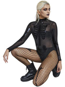 Fever Sheer Skeleton Costume Black 1
