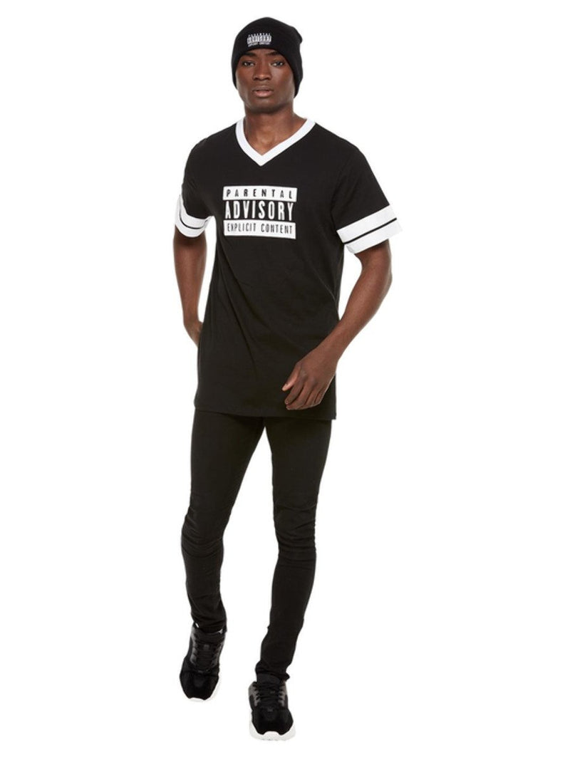 Parental Advisory Costume Black T Shirt Beanie