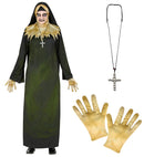 Demon Nun  Tunic, Hood With Collar, Veil Gloves, Necklace 