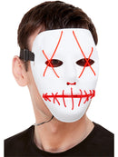 Stitch Face Mask Neon Light Up White with Elastic Strap 2