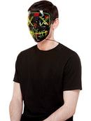 Stitch Face Mask Black Green Neon Light Up Elastic Strap Adult Costume Accessory 2