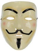 Guy Fawkes Mask Cream Elastic Strap V for Vendetta Adult Costume Accessory 3