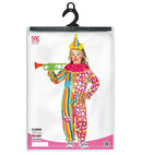 Clown  Jumpsuit With Collar, Mini Hat 