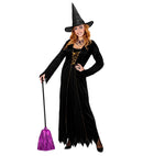 Purple Tinsel Witch Broom 92 Cm