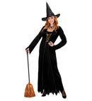Orange Tinsel Witch Broom 92 Cm