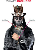 Voodoo Distressed Ivory Jewellery Set Adult 4