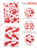 Bloody Floor and Window Sticker 2 Piece Set Red Halloween Party Accessory 5