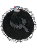 Enchantress Black Lace Witch Hat Adult Halloween Costume Accessory 2