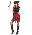 Caribbean Pirate  Shirt With Vest, Skirt, Belt, Headband, Hat 