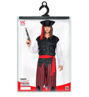 Caribbean Pirate  Shirt With Vest, Pants, Belt, Headband, Hat 