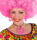 Neon Pink Hippie Necklace & Earrings Sets