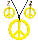 Neon Yellow Hippie Necklace & Earrings Sets