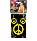 Neon Yellow Hippie Necklace & Earrings Sets